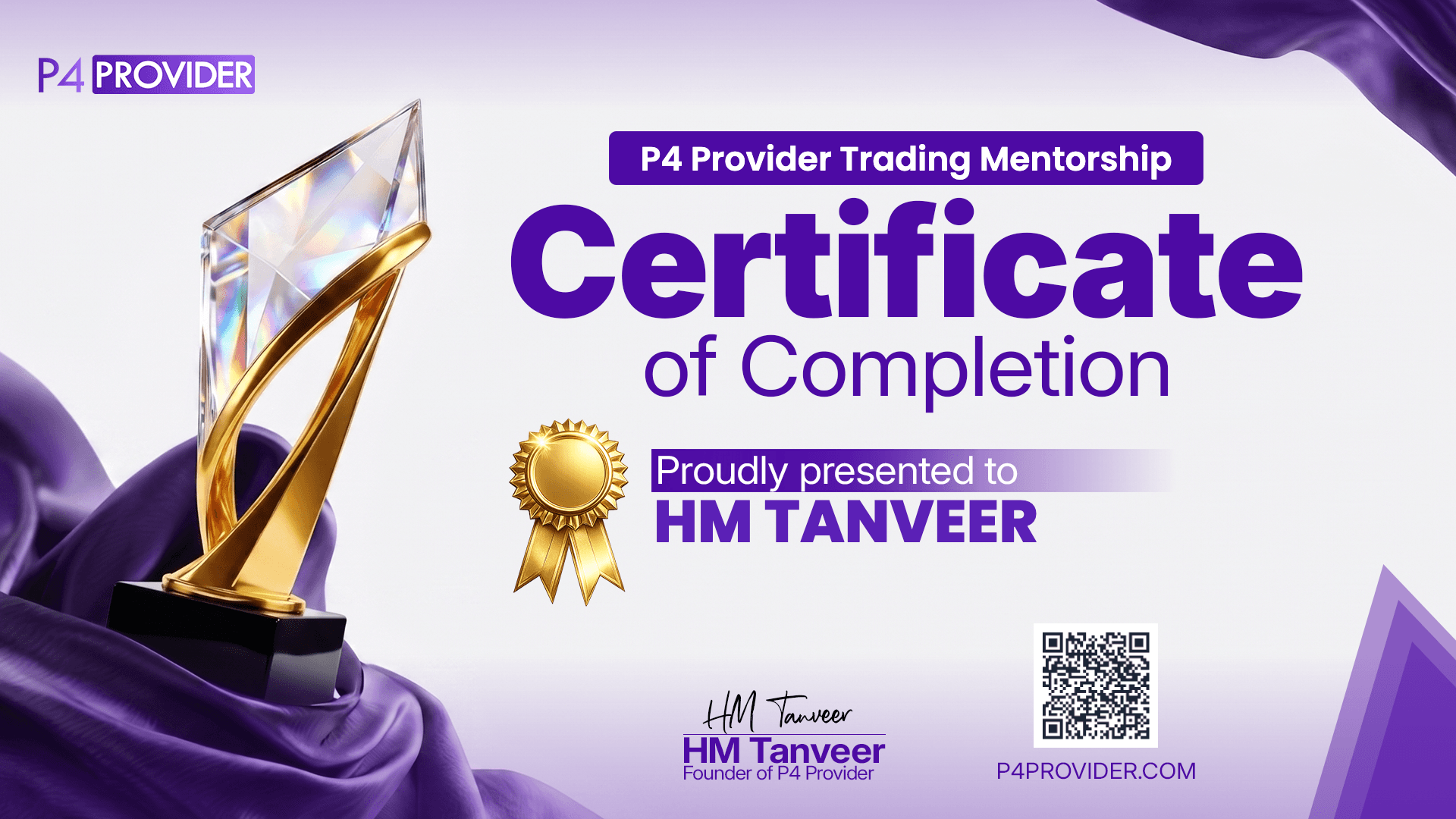 P4 Provider certificate of completion